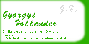 gyorgyi hollender business card