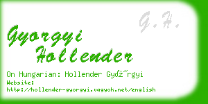 gyorgyi hollender business card